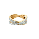 18k Yellow Gold and Diamond Fancy Ring in size 5.5 and total gold weight of 3.93g